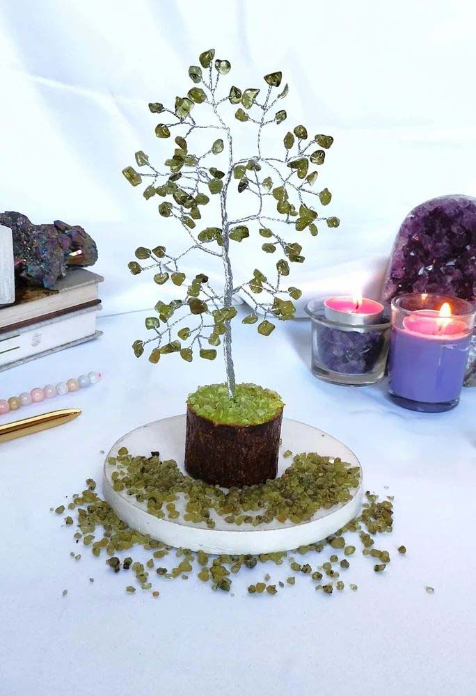 100 Chips Gemstone Tree Peridot Crystal Tree Of Life