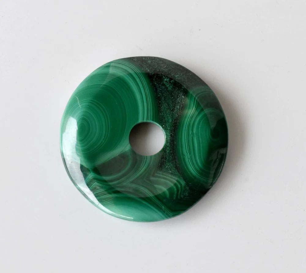 1" Malachite Donut Pendant