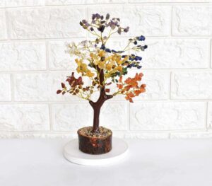 300 Chips Gemstone Tree 7 Chakra Healing Crystal Tree