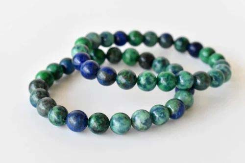 8mm Azurite Malachite Crystal Bracelet