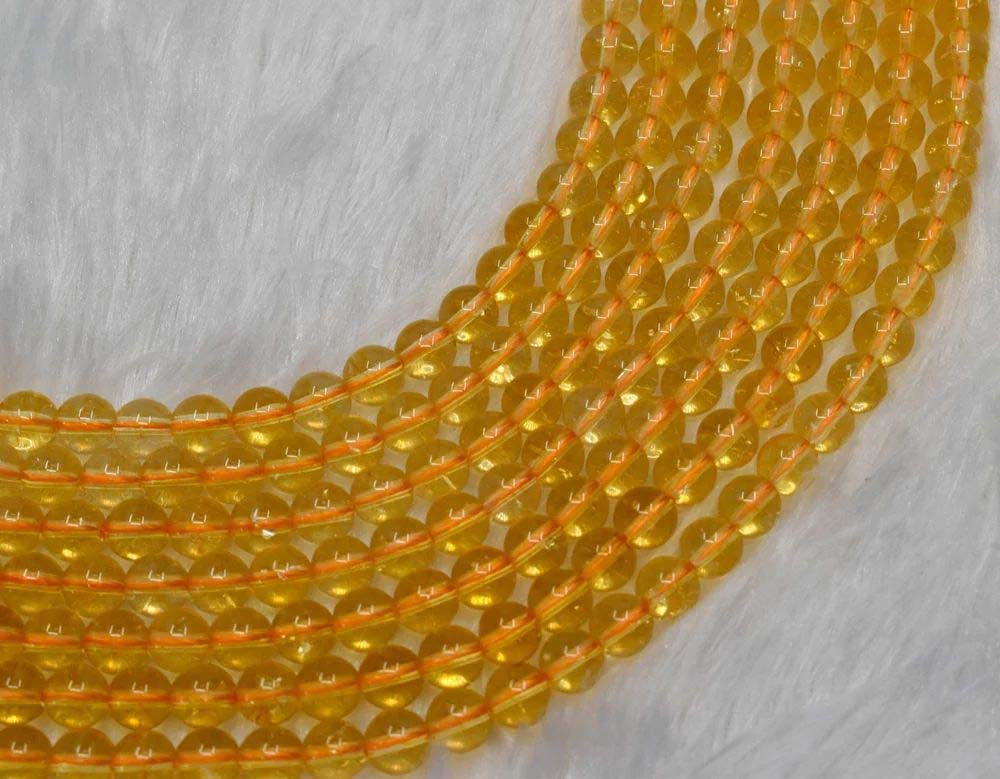8mm Citrine Beads