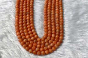 8mm Crystal Jewelry Beads Orange Calcite Gemstone Beads