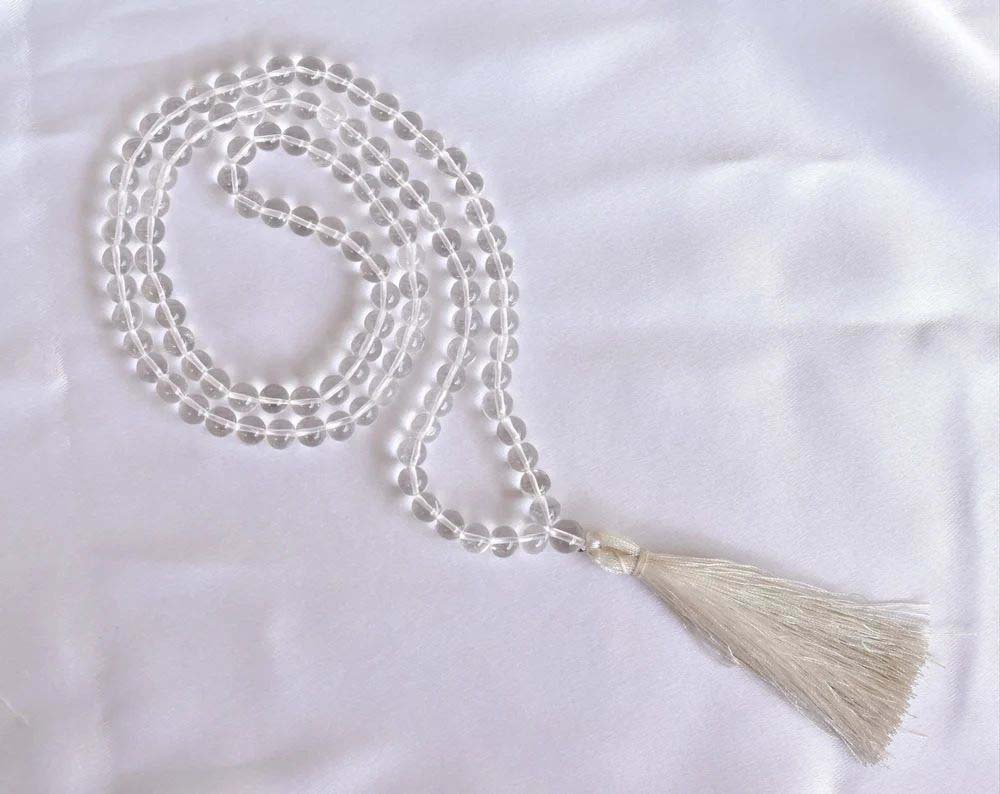 8mm Crystal Quartz Mala