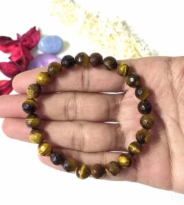 8mm Faceted Beads Bracelet Tiger eye Healing Bracelets