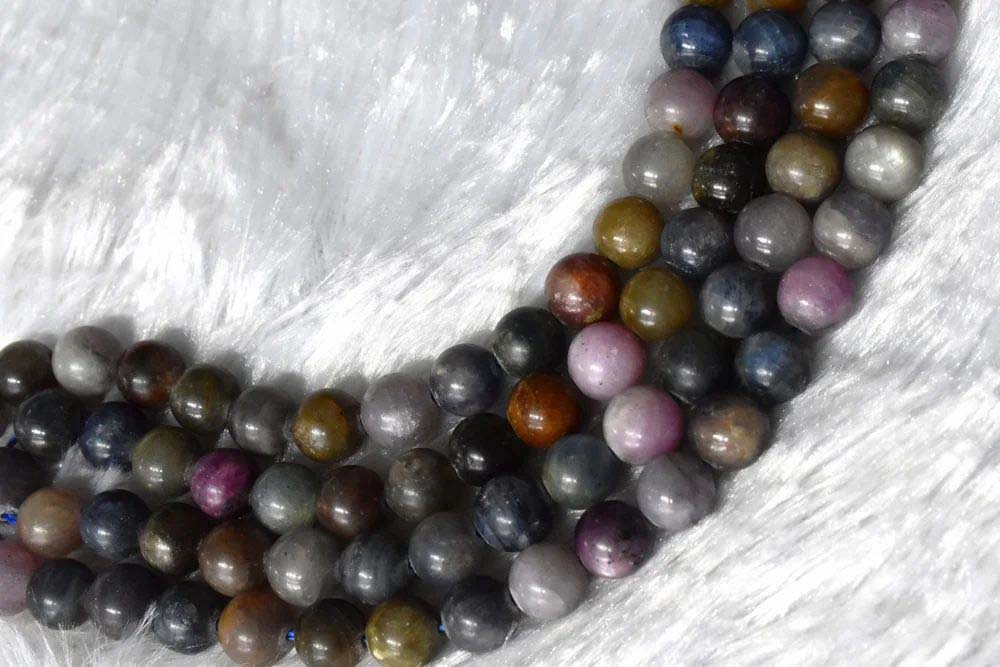 8mm Gemstone Beads Multi Sapphire Crystal Beads for Jewelry