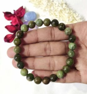 8mm Healing Bracelet Green Opal Gemstone Bracelet