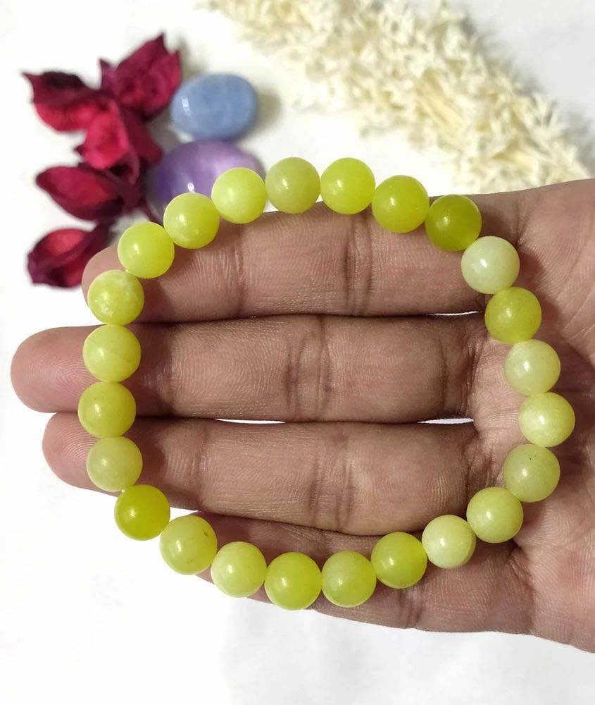 8mm Healing Bracelet Lemon Quartz Gemstone Bracelet