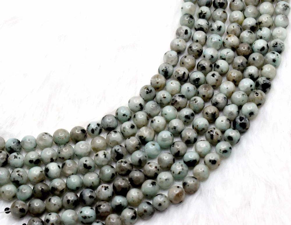 8mm Kiwi Jasper Beads