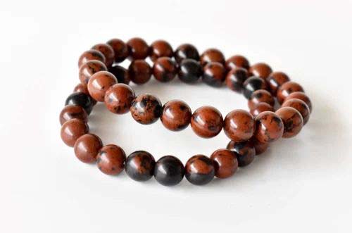 8mm Mahogany Obsidian Crystal Bracelet