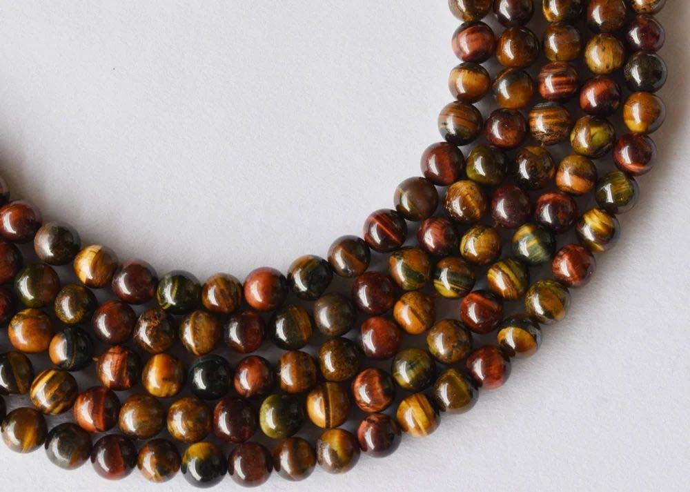 8mm Multi Tiger Eye Beads