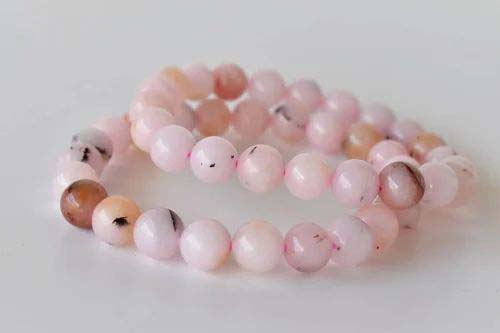 8mm Pink Opal Crystal Bracelet