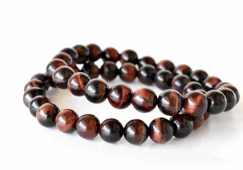 8mm Red Tiger Eye Crystal Bracelet