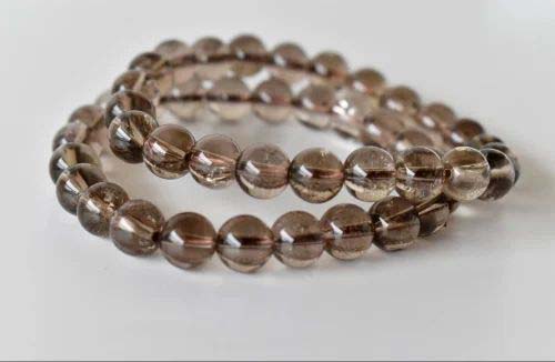 8mm Smokey Quartz Crystal Bracelet