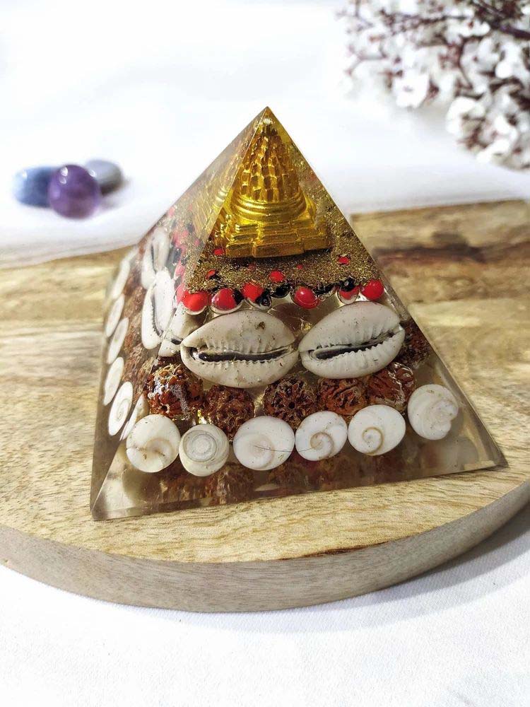90-100mm Gomti Chakra Orgone Pyramid