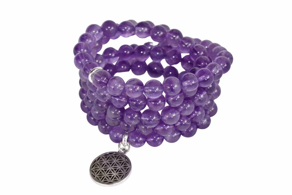 Amethyst Beads Mala Bracelet