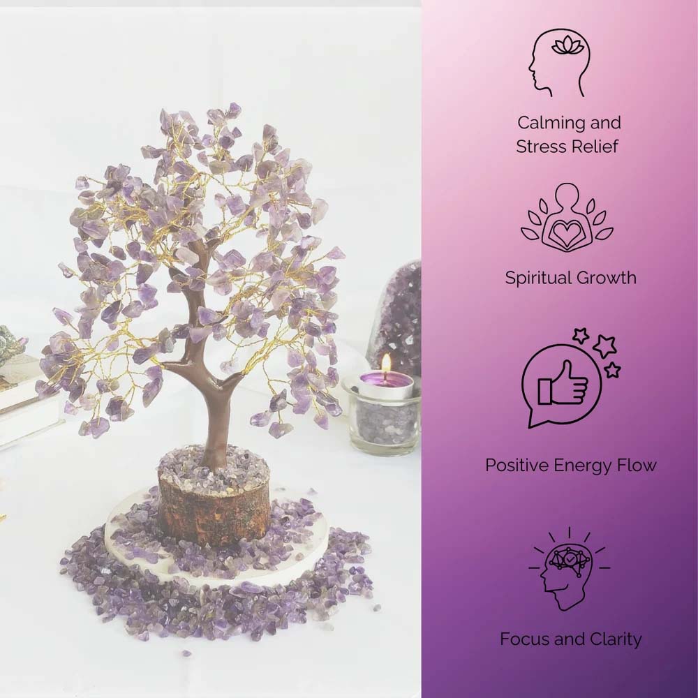 Amethyst Crystal 300 Chips Tree