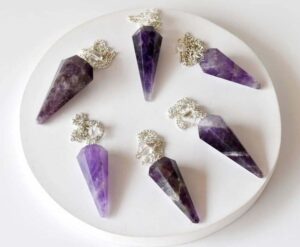Amethyst Faceted Cone Pendulum