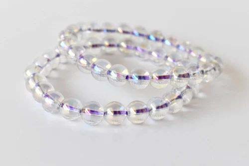 Aura Quartz Rainbow Moonstone Bracelet