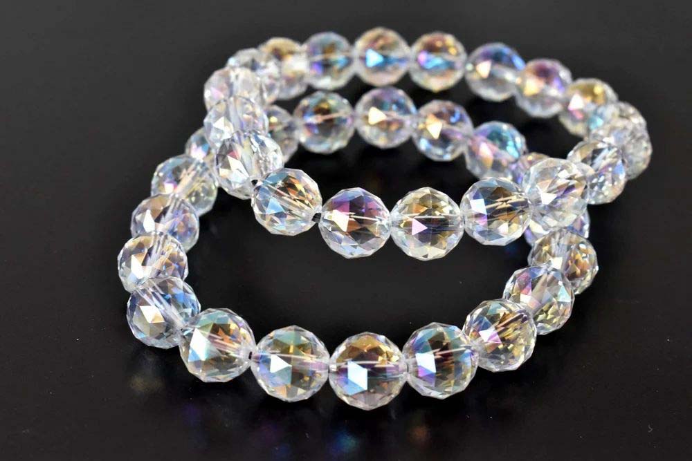 Aura Quartz Rainbow Moonstone Faceted Bracelet