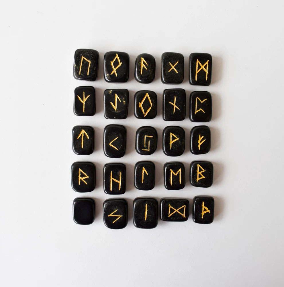 Black Jasper Rune Set