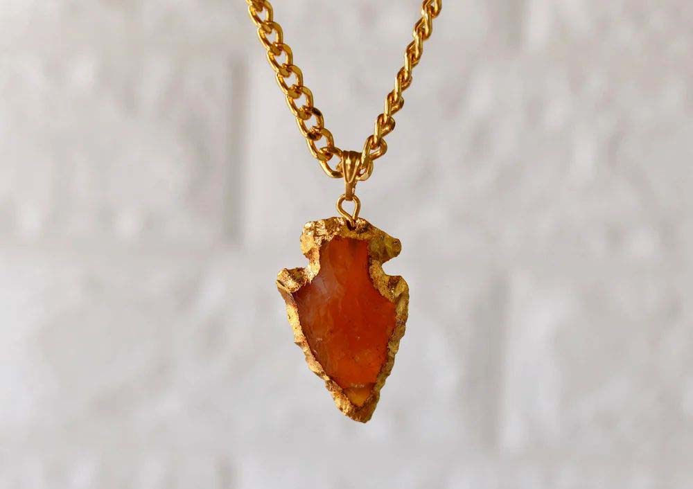 Carnelian Arrowhead Pendant