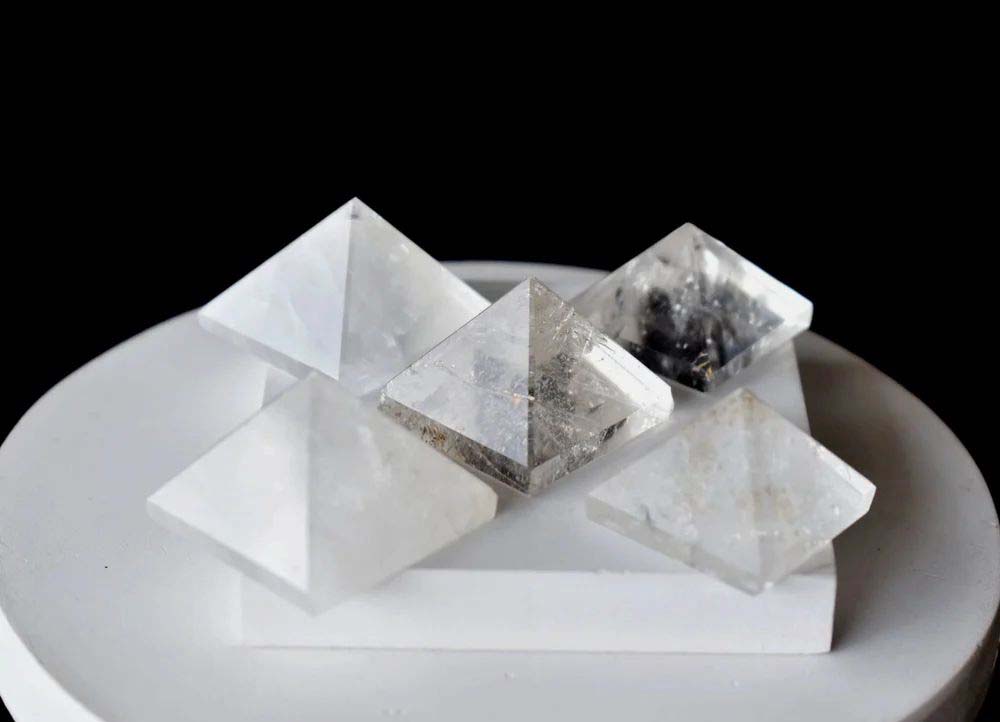 Clear Quartz Crystal Pyramids