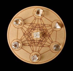 Crystal Quartz Platonic Solids Sacred Geometric Stones Set