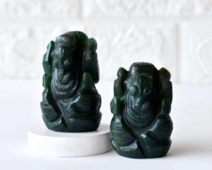 Green Jade Ganesha Statue