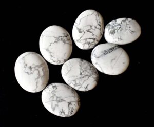 Howlite Worry Stone for Crystal Healing