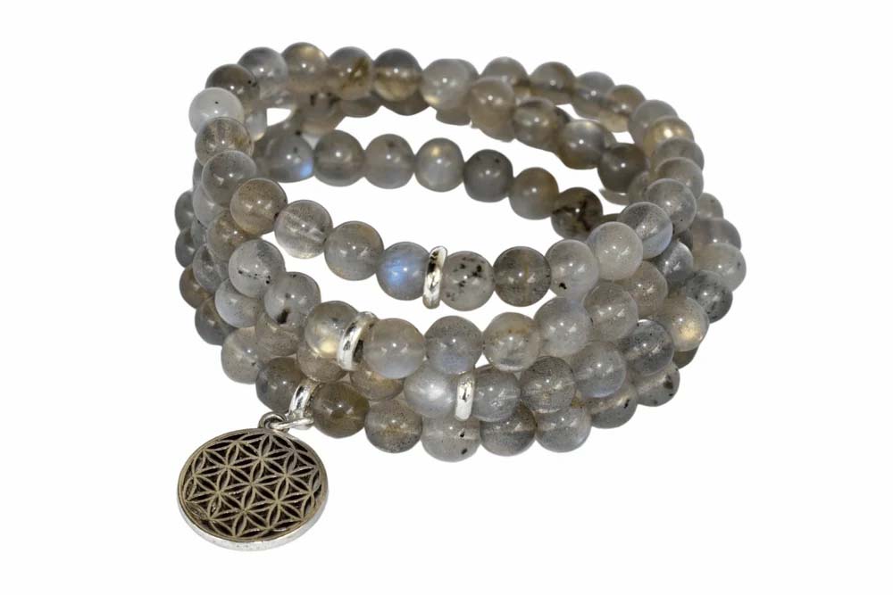 Labradorite Beads Mala Bracelet