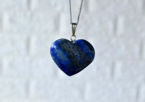 Lapis Lazuli Crystal Heart Pendant