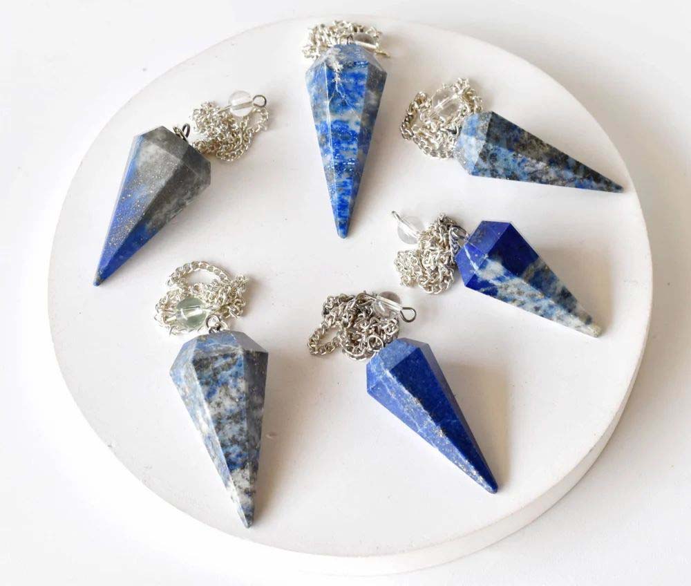 Lapis Lazuli Faceted Cone Pendulum