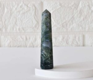 Moss Agate Obelisk Point