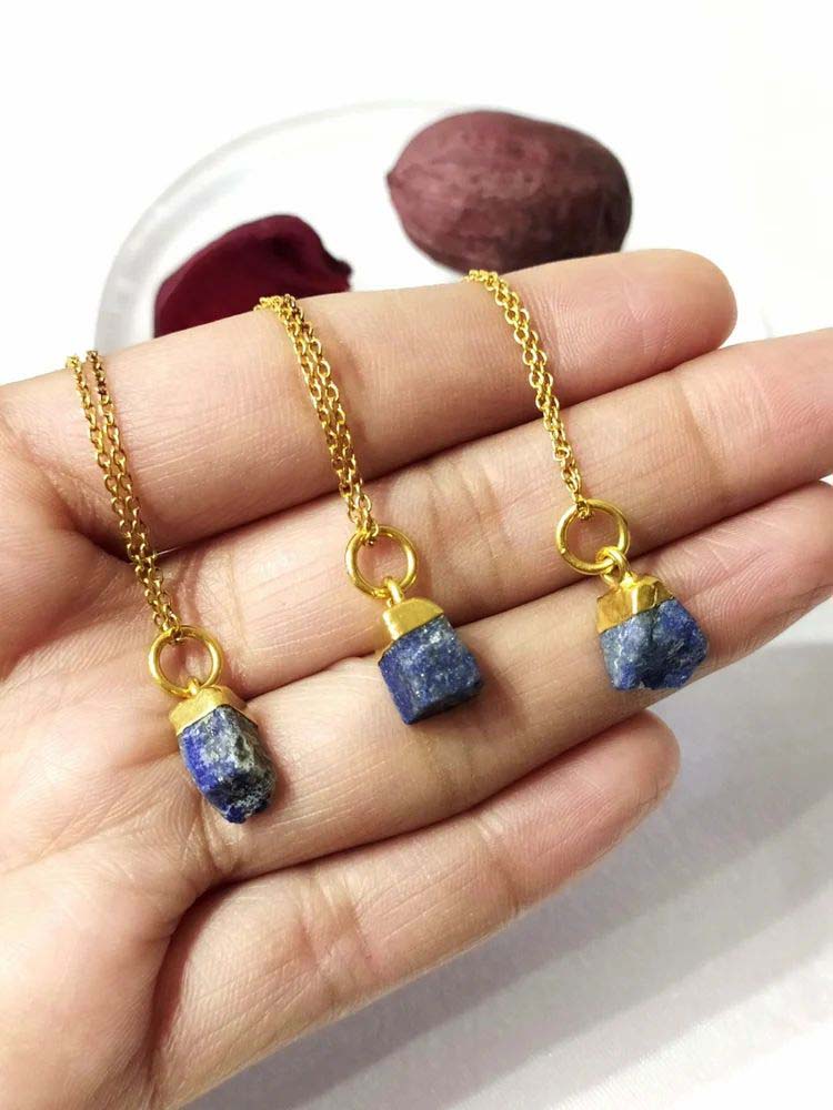 Natural Raw Lapis Lazuli Crystal Pendant