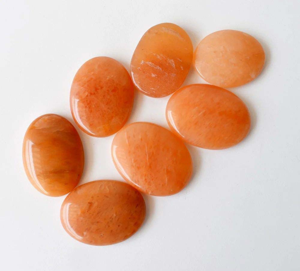 Orange Aventurine Worry Stone for Crystal Healing