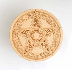 Pentacle Triquetra Crystal Grid Board