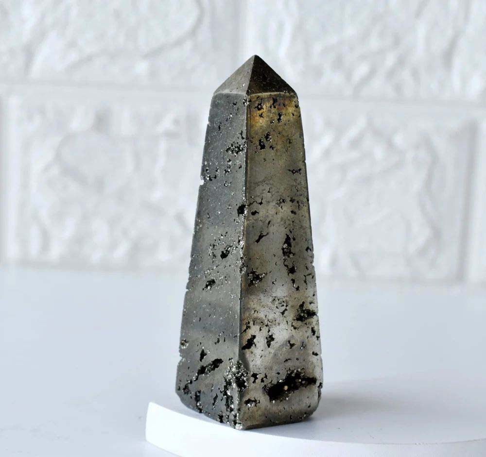 Pyrite Druzy Obelisk Point