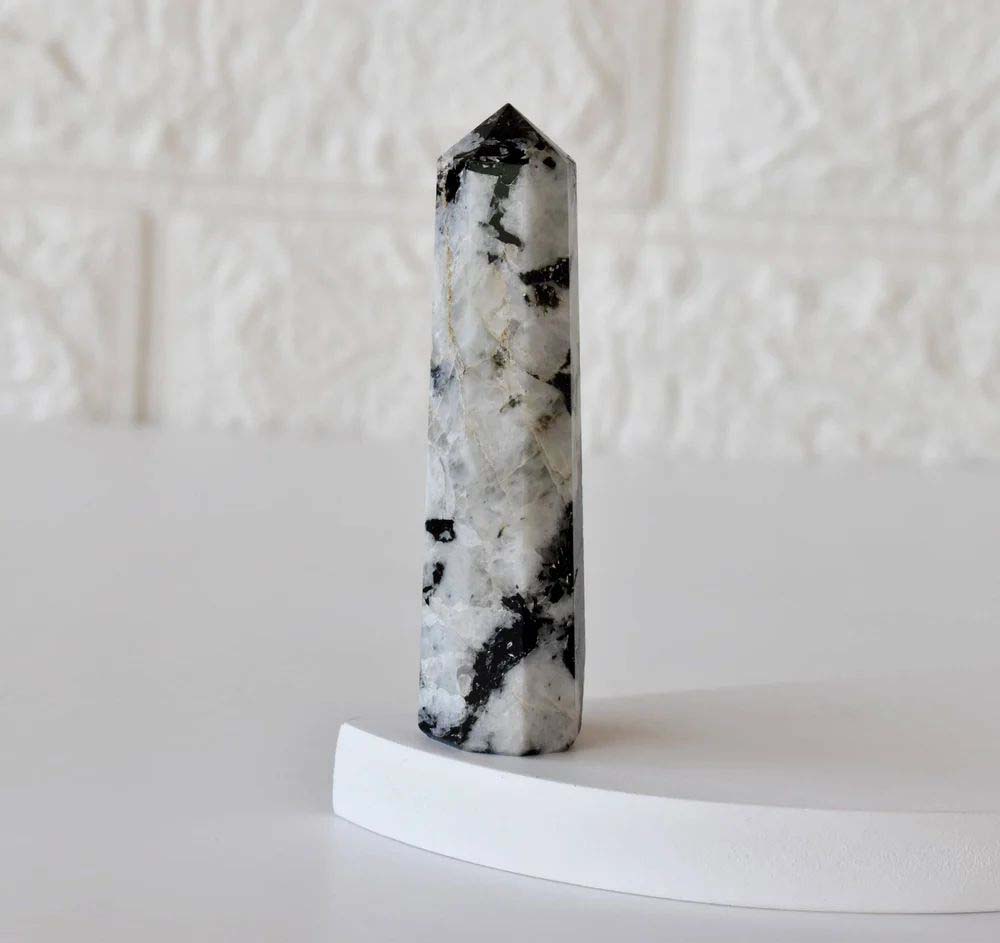 Rainbow Moonstone Obelisk Point