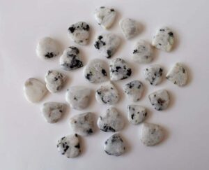 Rainbow Moonstone Puffy Mini Hearts