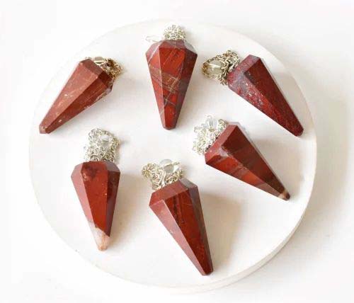 Red Jasper Faceted Cone Pendulum