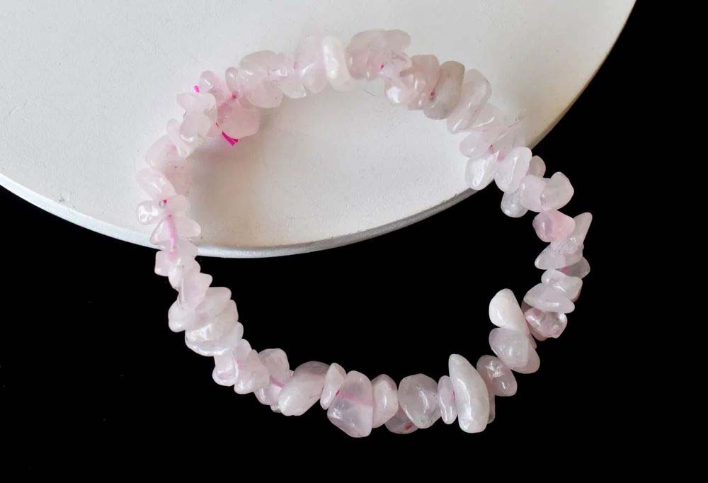 Rose Quartz Chip Bracelet