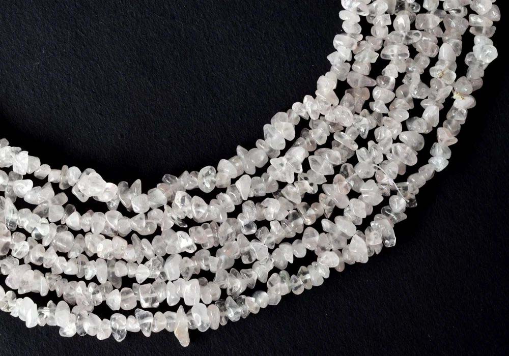 Rose Quartz Chips Beads