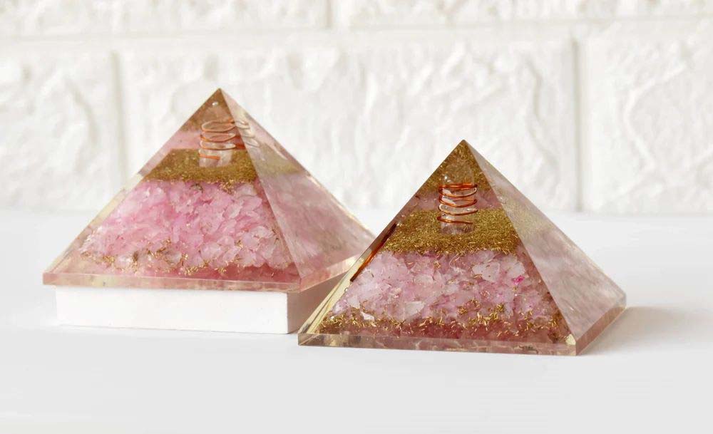 Rose Quartz Orgone pyramid