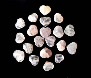 Rose Quartz Puffy Mini Hearts