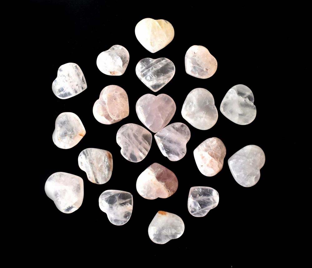 Rose Quartz Puffy Mini Hearts