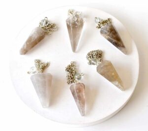 Smokey Quartz Faceted Cone Pendulum