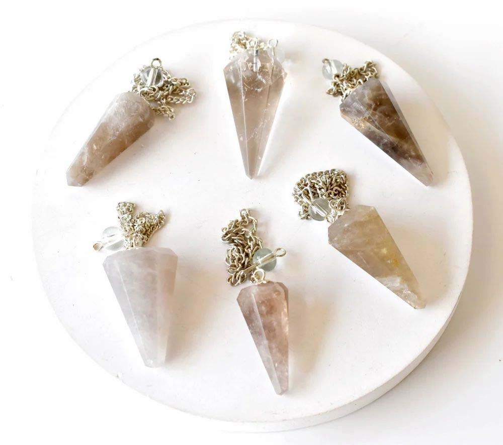 Smokey Quartz Faceted Cone Pendulum
