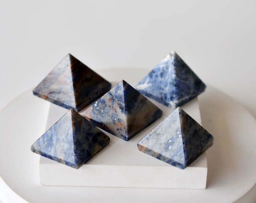 Sodalite Crystal Pyramids