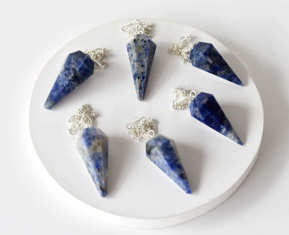 Sodalite Faceted Cone Pendulum
