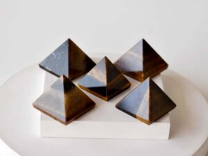 Tiger Eye Crystal Pyramids